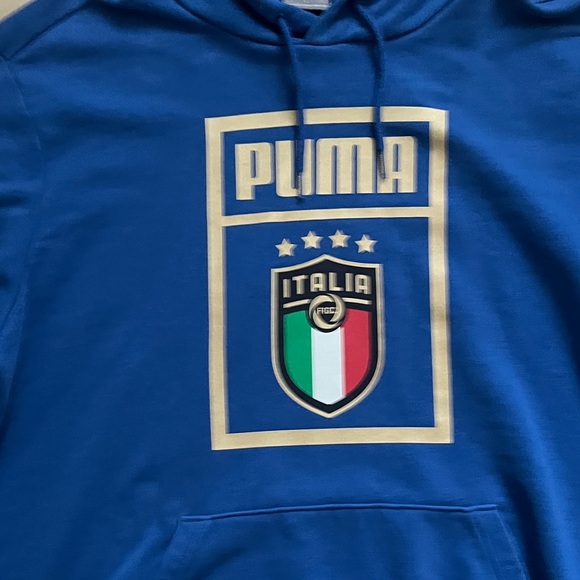 PUMA Italia Blue Hoodie for Men - Picture 3 of 6
